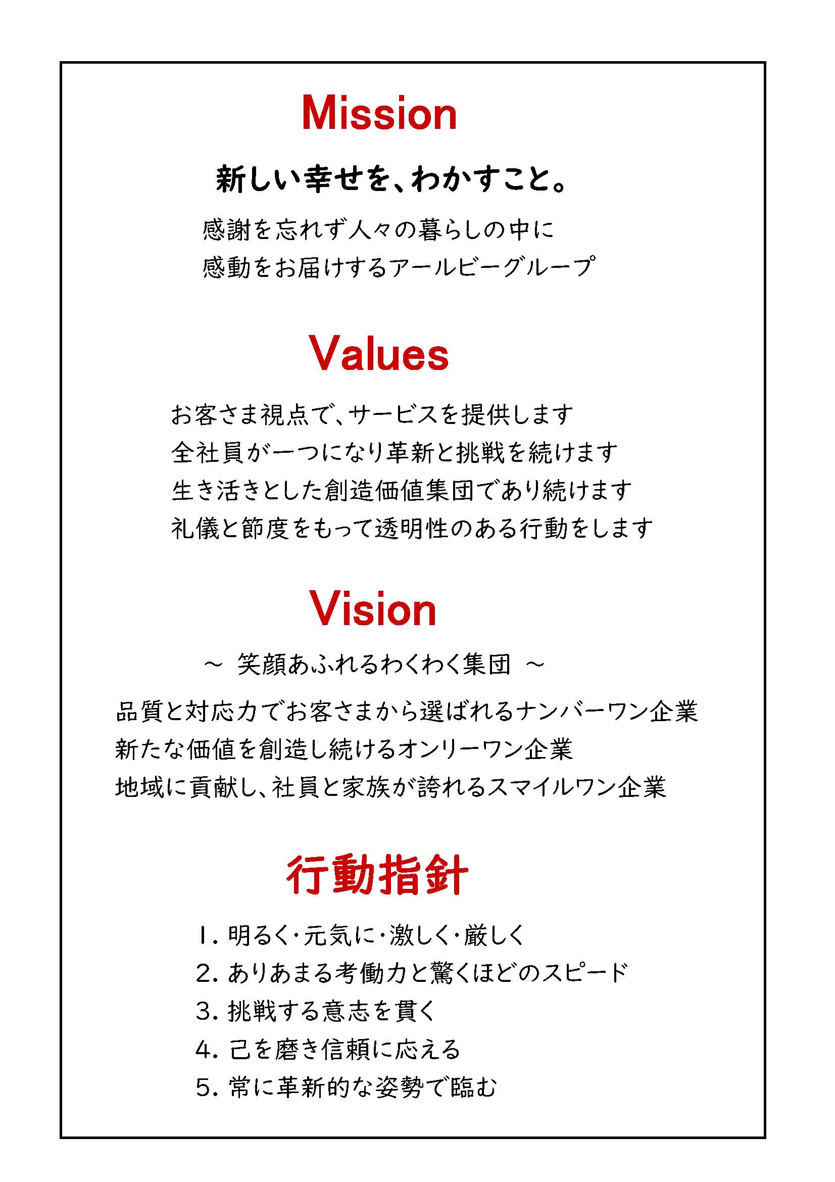 mission values